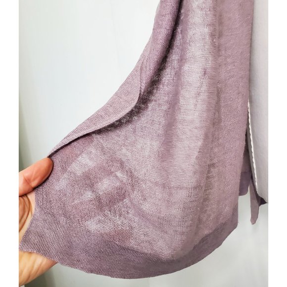 Bryn Walker Womens Lightweight 100% Linen Zen Vest Wrap Tunic Dress Top Mauve S - Picture 5 of 8